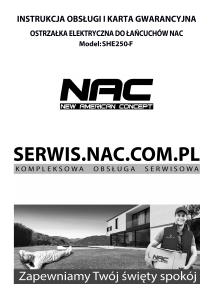 Instrukcja NAC SHE250-F Ostrzałka do łańcuchów