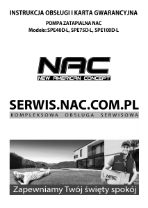 Instrukcja NAC SPE40D-L Pompa ogrodowa