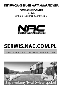 Instrukcja NAC SPE75D-N Pompa ogrodowa