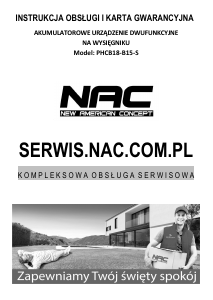 Instrukcja NAC PHCB18-B15-S Nożyce do żywopłotu