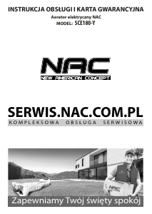 Instrukcja NAC SCE180-Y Wertykulator