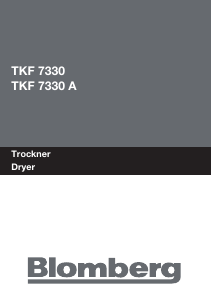 Bedienungsanleitung Blomberg TKF 7330 Trockner