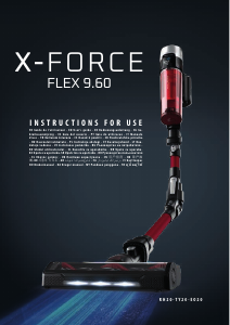 Käyttöohje Tefal TY2079HO X-Force Flex 9.60 Pölynimuri