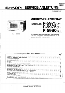 Bedienungsanleitung Sharp R5975(B) Mikrowelle