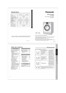 Mode d’emploi Panasonic NA-127XB1WMY Lave-linge