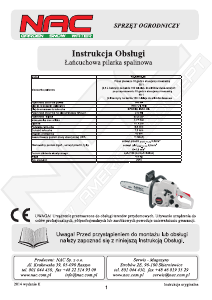 Instrukcja NAC YD-KW05-38 Piła łańcuchowa