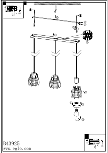 Bruksanvisning Eglo 43925 Lampa