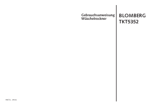 Bedienungsanleitung Blomberg TKT 5352 Trockner