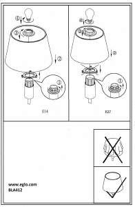 Bruksanvisning Eglo 49169 Lampa