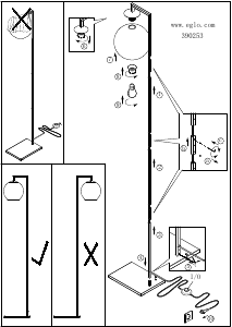 Bruksanvisning Eglo 390253 Lampa