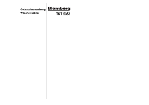 Bedienungsanleitung Blomberg TKT 5353 Trockner
