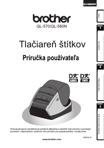 Návod Brother QL-570 Tlačiareň štítkov