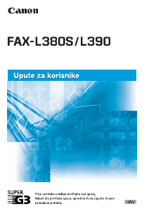 Priručnik Canon FAX-L390 Faks uređaj