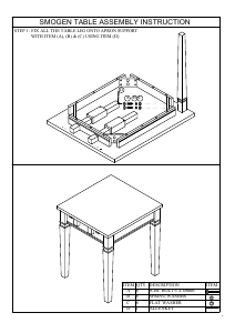 Bruksanvisning Talgø Smogen (80x80) Spisebord