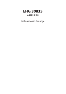 Rokasgrāmata Electrolux EHG30835X Plīts virsma