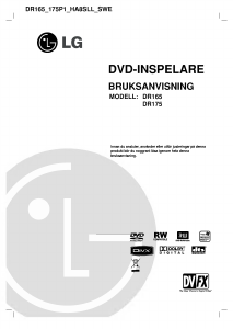 Bruksanvisning LG DR175 DVD spelare