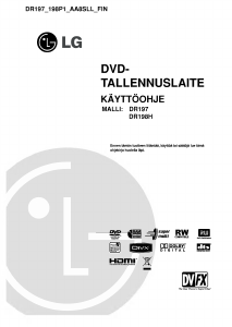 Käyttöohje LG DR198H DVD-soitin