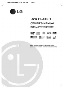 Bedienungsanleitung LG DV8900C DVD-player