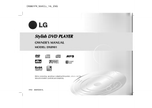 Használati útmutató LG DX8901 DVD-lejátszó