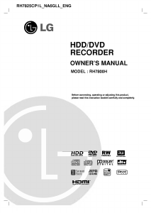 Manual LG RH7800H DVD Player