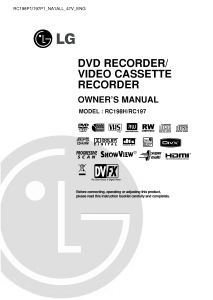 Handleiding LG RC198H DVD-Video combinatie