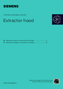 Manual de uso Siemens LC91KLT65 Campana extractora
