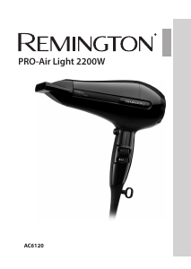 Kullanım kılavuzu Remington AC6120 Pro-Air Saç kurutma makinesi