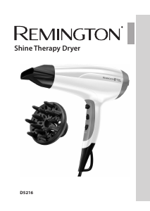 Kullanım kılavuzu Remington D5216 Shine Therapy Saç kurutma makinesi