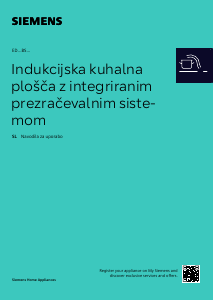 Priročnik Siemens ED877BS16E Grelna plošča