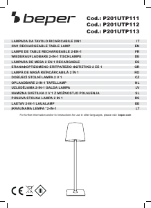 Manuale Beper P201UTP111 Lampada