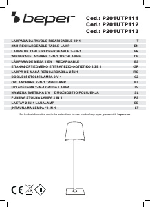 Bedienungsanleitung Beper P201UTP111 Leuchte