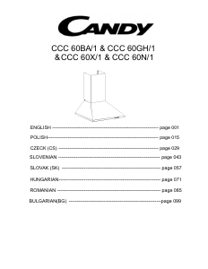 Návod Candy CCC 60BA/1 Digestor