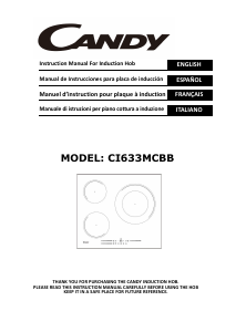 Manual Candy CI633MCBB Hob