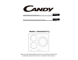 Manual Candy CIDSCS633TT/1 Hob