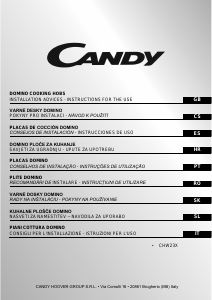 Manual de uso Candy CHW23X Placa