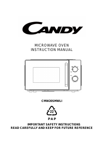 Manuale Candy CMW20SMWLI Microonde