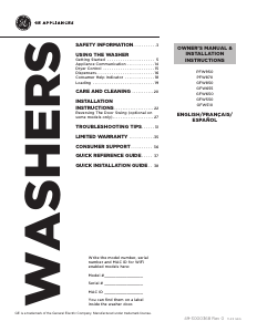 Mode d’emploi GE GFW655SSVWW Lave-linge