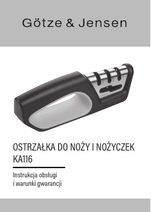Instrukcja Götze & Jensen KA116 Ostrzałka do noży