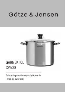 Instrukcja Götze & Jensen CP500 Garnek