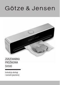 Instrukcja Götze & Jensen SV500 Pakowarka próżniowa