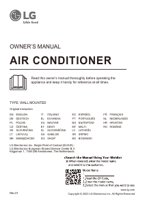 Manual LG W09TE Ar condicionado
