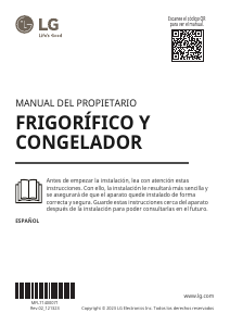 Manual de uso LG GBP62SWNCN1 Frigorífico combinado