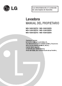 Manual de uso LG WD-12361FD Lavadora