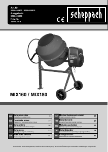 Manual Scheppach MIX160 Cement Mixer