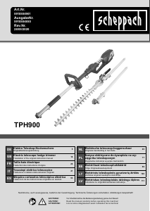 Rokasgrāmata Scheppach TPH900 Dzīvžogu griezējs