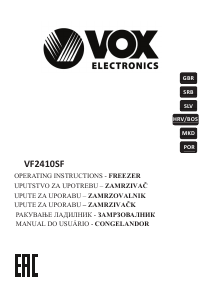 Manual Vox VF2410SF Congelador