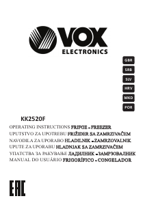 Manual Vox KK2520F Frigorífico combinado