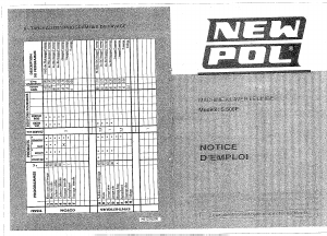 Mode d’emploi New Pol S 500F Lave-linge