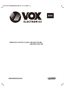 Handleiding Vox 43A11FGF10B LED televisie