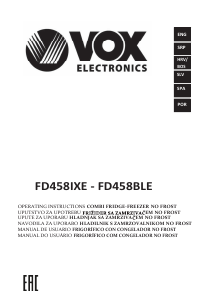 Manual Vox FD458IXE Frigorífico combinado